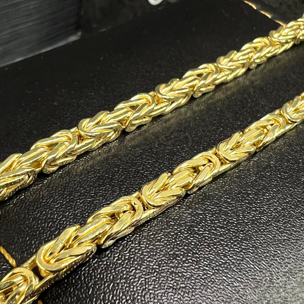 14 karaat gouden koningsketting dik schakel, Ophalen of Verzenden, Nieuw, Goud