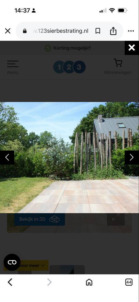 9 nieuwe Excluton terrastegels 60x60, Ophalen, Nieuw, Minder dan 5 m², Beton