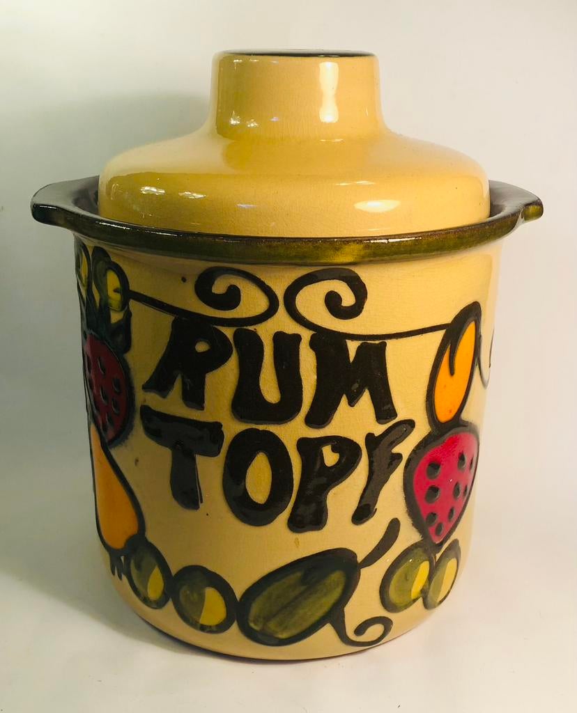 Rum Topf, mooie rum pot, keramiek, Scheurich West-Germany, Verzenden