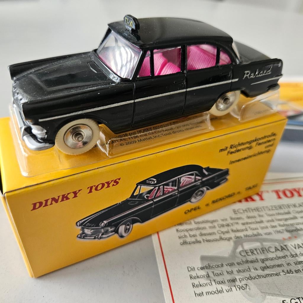 DINKY TOYS/ATLAS: OPEL REKORD TAXI (DUITSLAND), nr. 546, Ophalen of Verzenden, Zo goed als nieuw, Auto, Dinky Toys