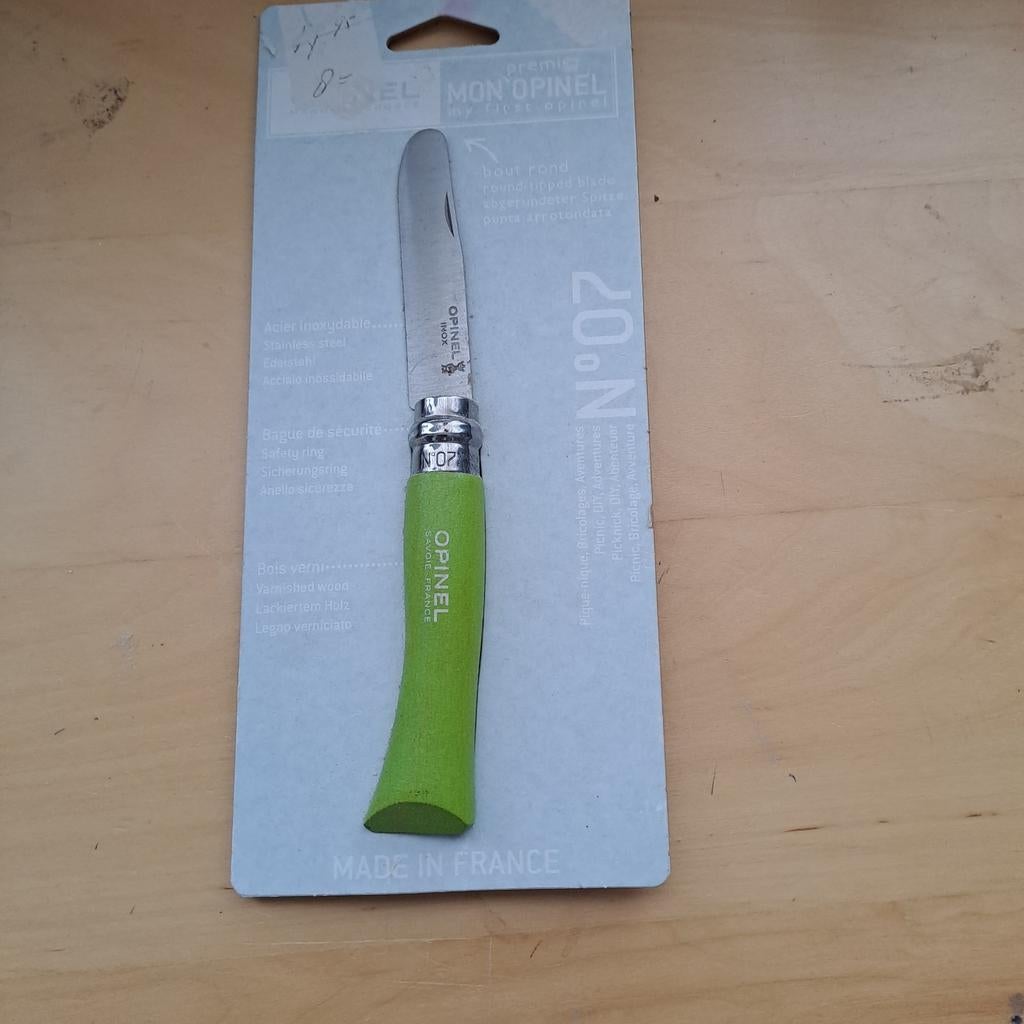 Opinel Mon Opinel N07 Zakmes Groen - Nieuw in verpakking, Niet beschikbaar, Ophalen of Verzenden, Nieuw, Opinel