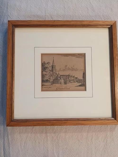 Koper gravure 1730 Abraham Zeeman Grootebroek, Antiek en Kunst, Kunst | Etsen en Gravures, Ophalen