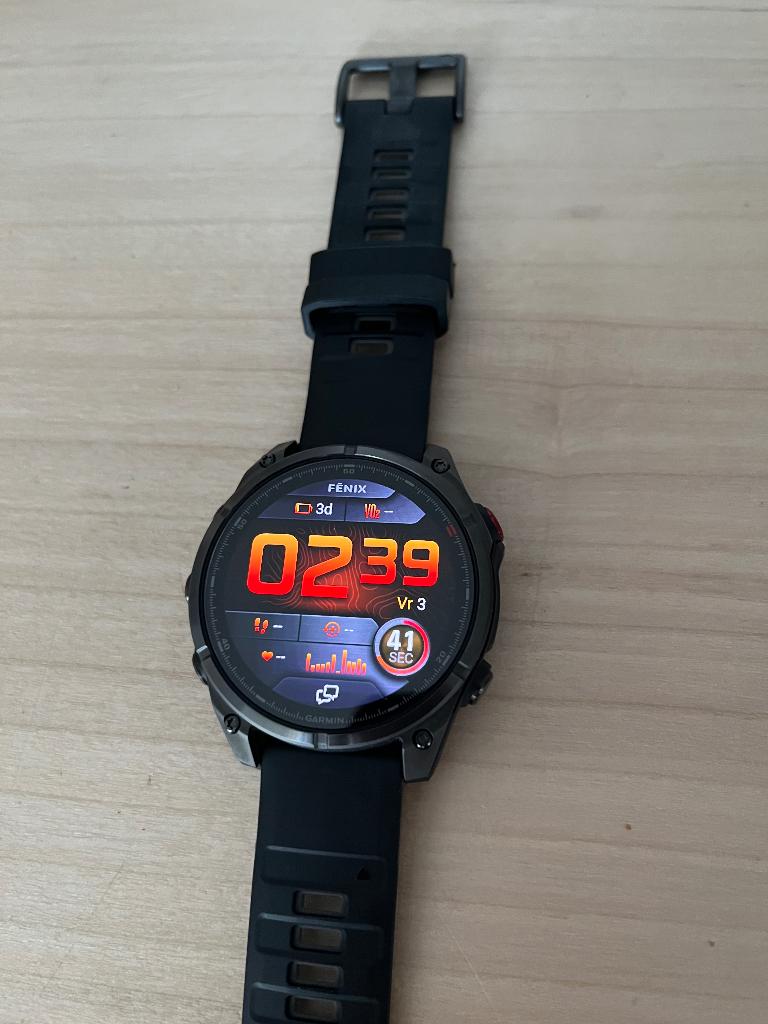 Garmin Fenix 8 pro 47 mm, GARMIN, Zwart, Ophalen of Verzenden, Zo goed als nieuw