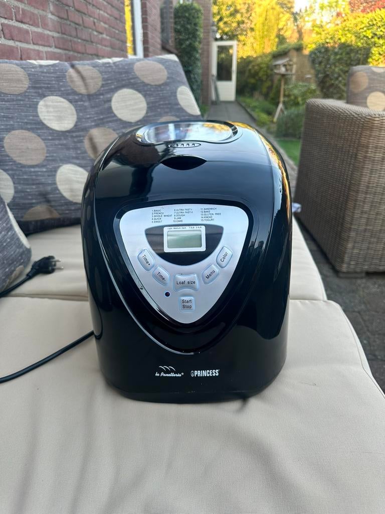 Princess broodbakmachine – zwart – goed werkend, Witgoed en Apparatuur, Broodbakmachines, Gebruikt, Ophalen