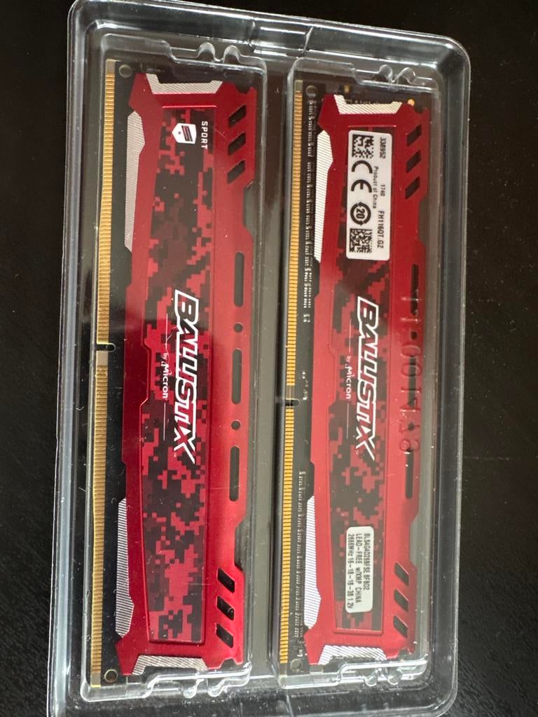 Ballistix Sport 8GB DDR4 2666MHz RAM Geheugenmodule, Computers en Software, RAM geheugen, Server, DDR4, 8 GB, Ophalen of Verzenden