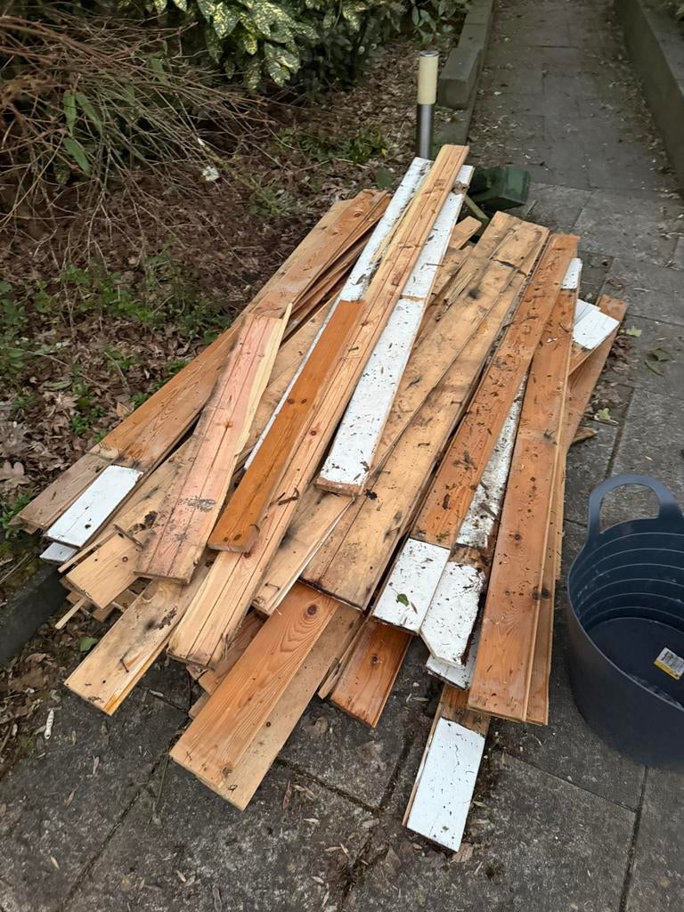 Sloophout gratis voor Paasvuur, Ophalen, Minder dan 25 mm, Zo goed als nieuw, Plank