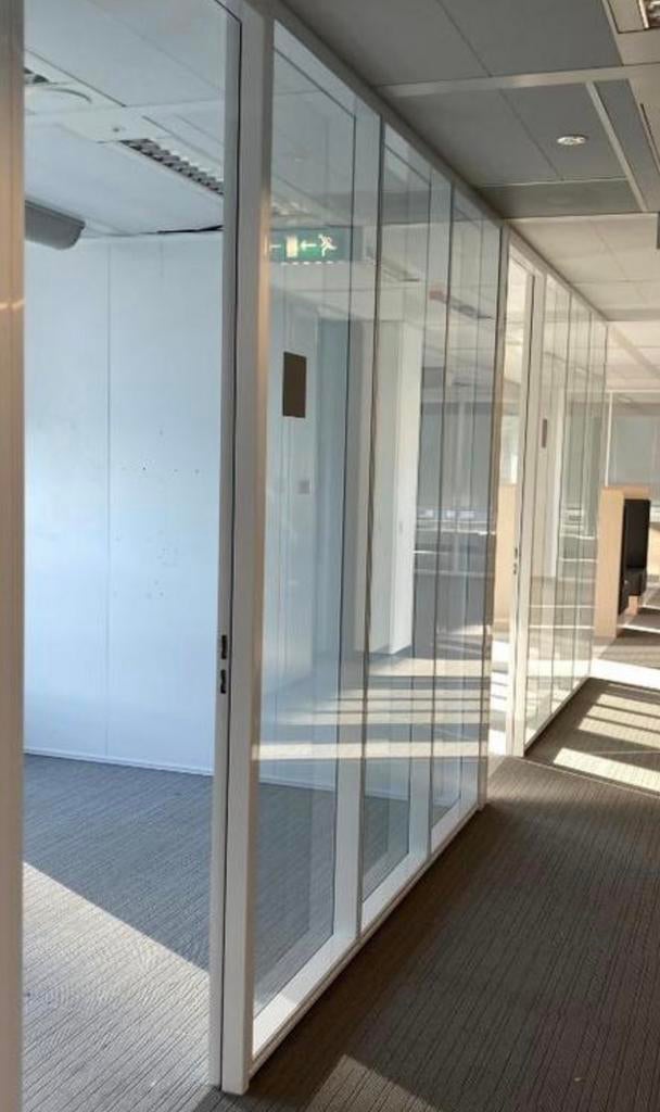 Glazen kantoorwand/scheidingswand panelen 230x90 gehard glas, Doe-het-zelf en Verbouw, Ophalen of Verzenden, Zo goed als nieuw