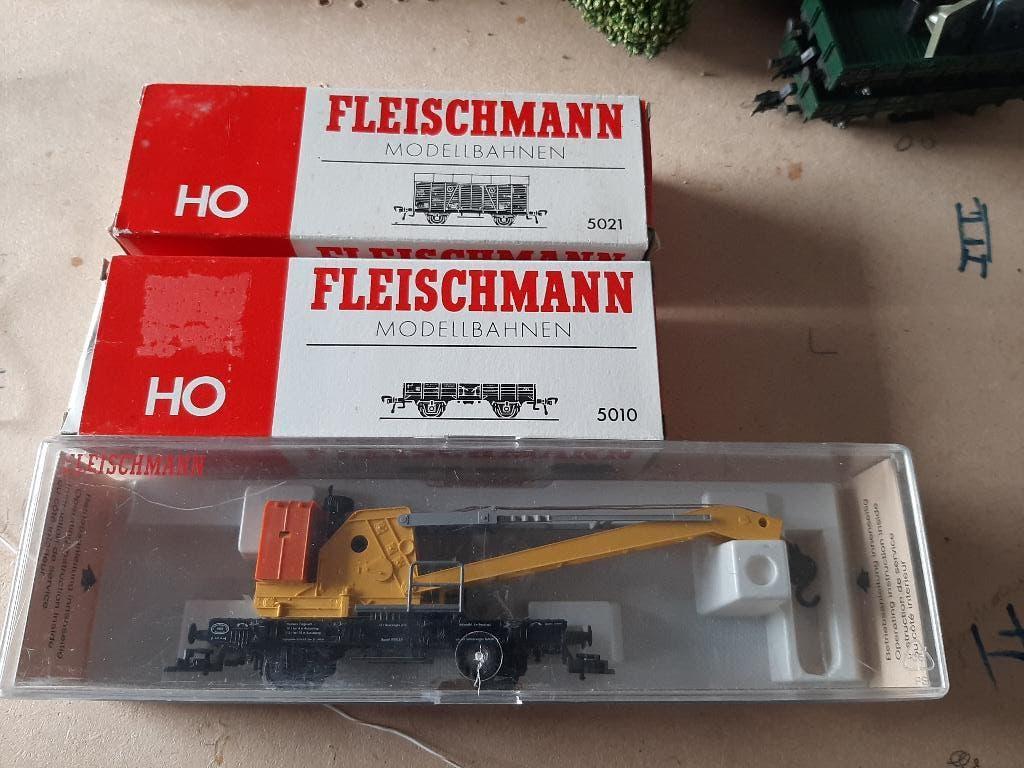 fleischmann kraanset, Gelijkstroom, Fleischmann, Wagon, Ophalen of Verzenden