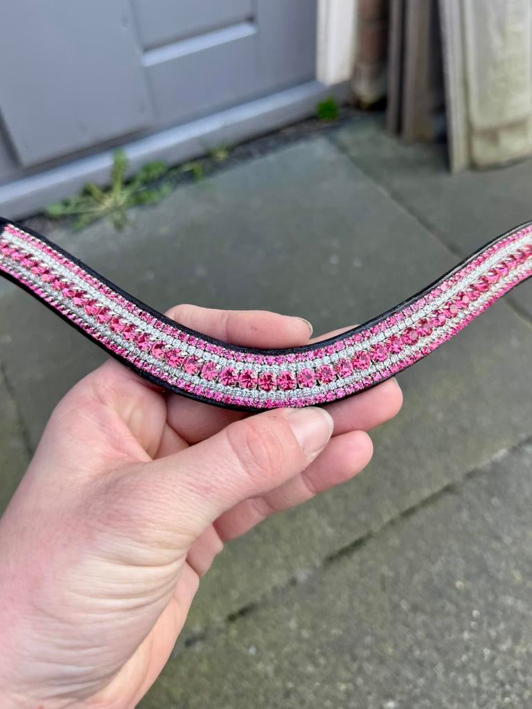 Roze frontriem, Dieren en Toebehoren, Ophalen of Verzenden, Zo goed als nieuw, Dressuur