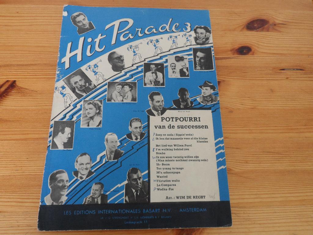 Hit parades 4x - arr. Wim de reght, Gebruikt, Gitaar, Ophalen of Verzenden, Artiest of Componist