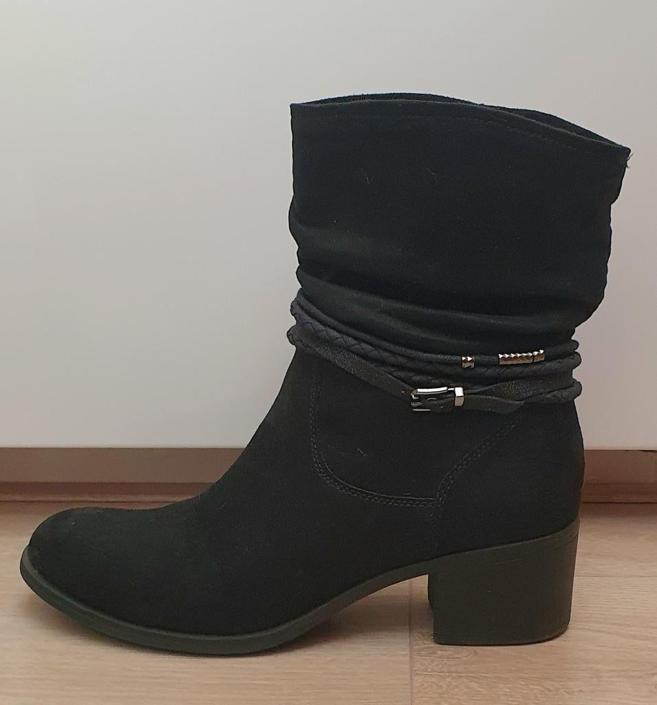 Zwarte laarsjes (mt 40) - (Graceland) zgan, Ophalen of Verzenden, Zo goed als nieuw, Zwart