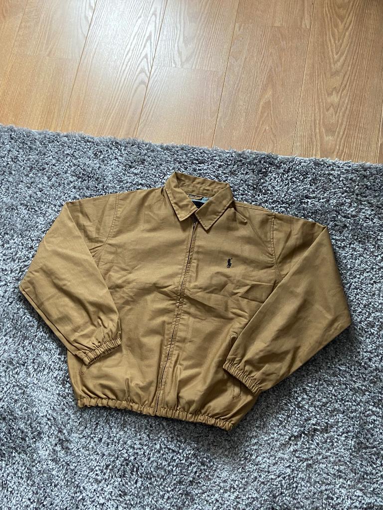 Ralph Lauren Harrington Jas Bruin met Zwart Logo in Maat XL, Bruin, Ralph Lauren, Maat 56/58 (XL), Ophalen of Verzenden