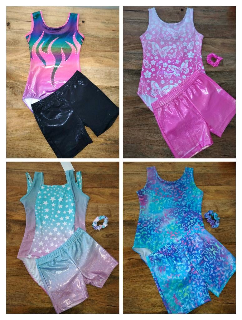 Diverse turnpakjes met turnbroekjes maat 146 nu Afgeprijsd, Sport en Fitness, Turnen, Nieuw, Turnpak(je), Kindermaat 146 t/m 176