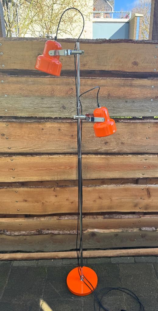 Vintage vloerlampen | Gepo | Raak | Anvia | Herda | Dijkstra, Glas, Ophalen of Verzenden, Zo goed als nieuw, Vintage - mid century - 70ties - Retro - Bollamp - Kwaliteit