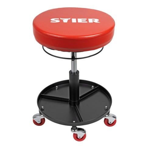 STIER werkplaatskruk op wielen en gereedschapsbak, Ophalen, Zo goed als nieuw