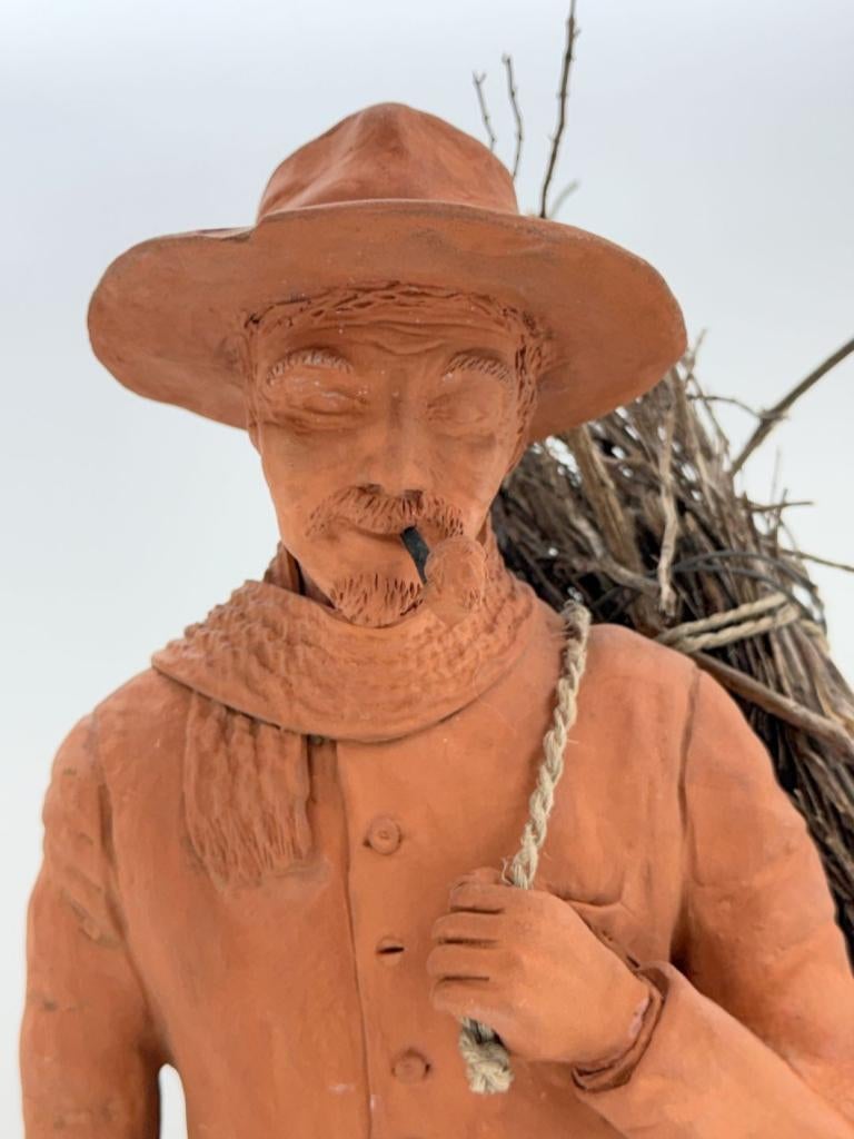 Terracotta beeld "De sprokkelaar", Ophalen of Verzenden, Zo goed als nieuw, Mens