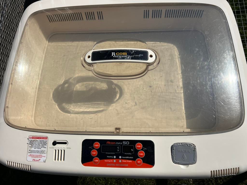 r-com 50 max broedmachine r com machine kippen etc, Dieren en Toebehoren, Pluimvee | Toebehoren, Ophalen, Zo goed als nieuw, Broedmachine