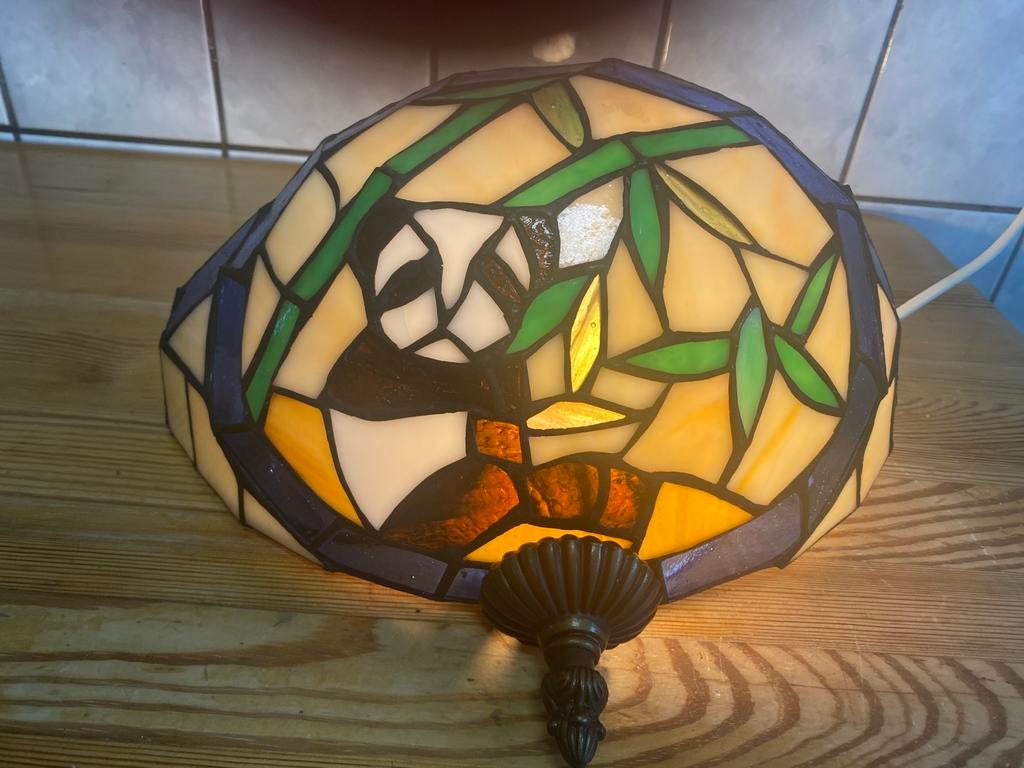 Tiffany glas wandlamp 16x30 cm vaste prijs 49 euro, Ophalen of Verzenden, Zo goed als nieuw, Glas