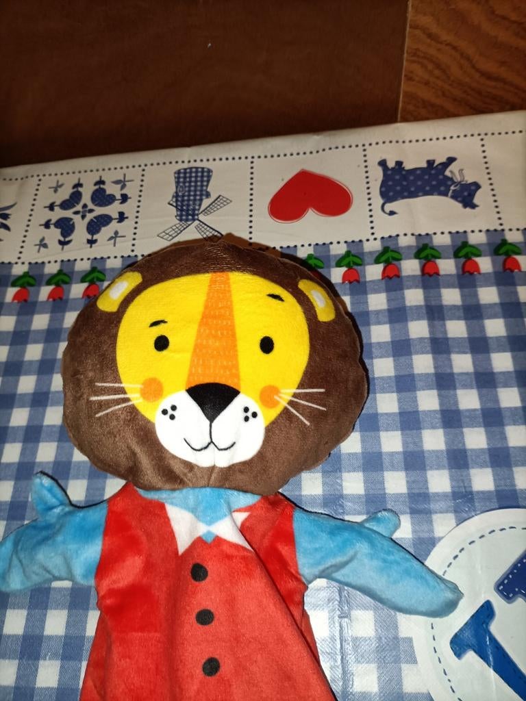 Zeeman leeuw handpop poppenkast pop, Ophalen of Verzenden, Zo goed als nieuw, Overige typen