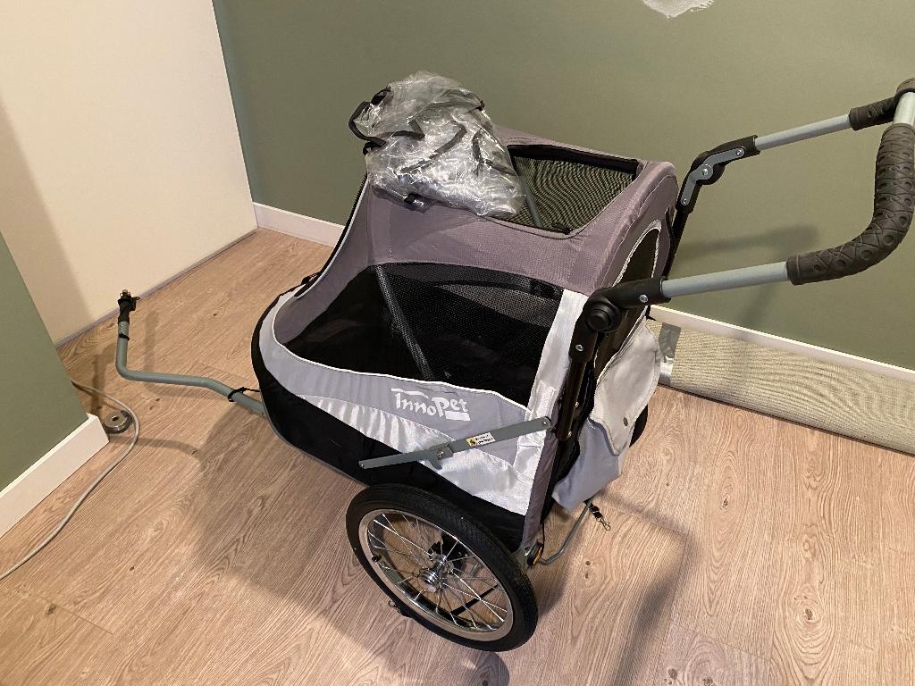 InnoPet Sporty Dog Trailer Deluxe hondenbuggy, Ophalen, Opvouwbaar, 20 tot 40 kg, Zo goed als nieuw