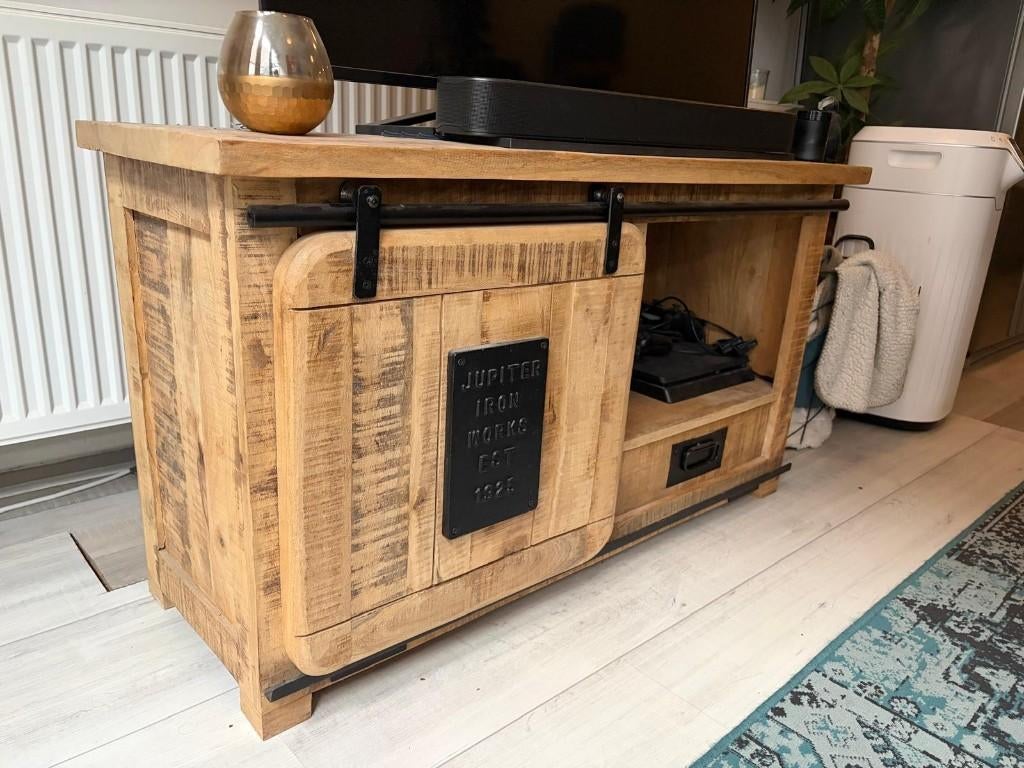 Tv Meubel Mango Hout - TV kastje, Ophalen, Minder dan 50 cm, Mango, Teakhout