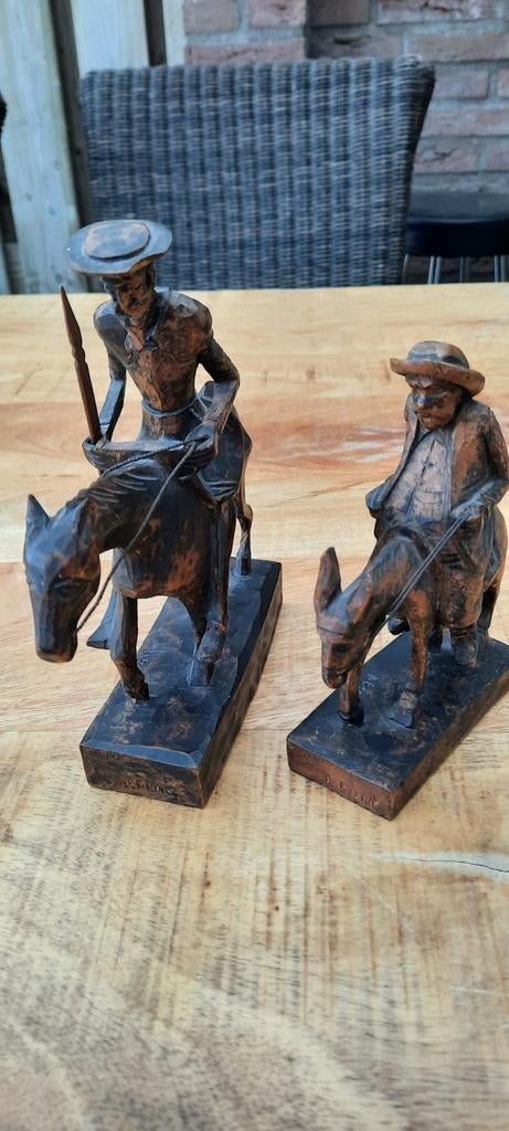 Houtsnijwerk Don Quichot en Panza, Ophalen of Verzenden