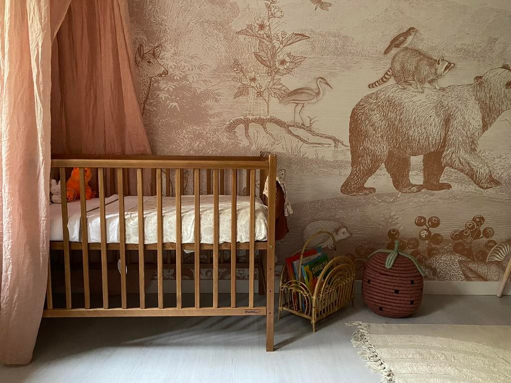 Ledikant Woodies Stardust Vintage incl matras, Ophalen, Zo goed als nieuw, Minder dan 140 cm, Matras