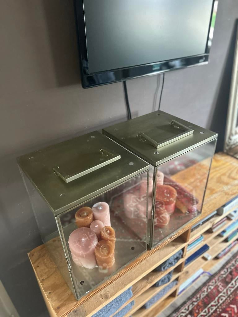 Grote windlichten glas Riviera Maison, Overige materialen, Overige kleuren, 25 tot 50 cm, Ophalen of Verzenden