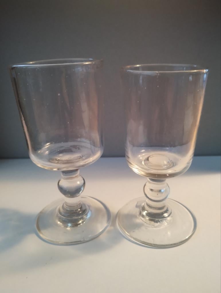 Antieke Franse Bistro Glazen, Ophalen of Verzenden