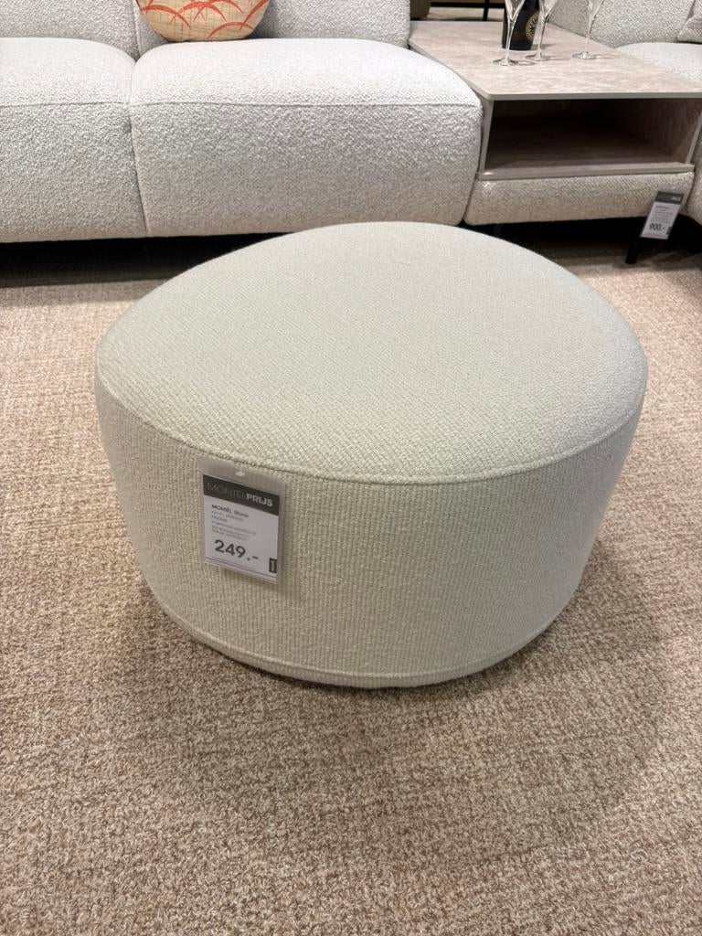 Organische poef wit, Ophalen, Minder dan 50 cm, Rond, Minder dan 50 cm