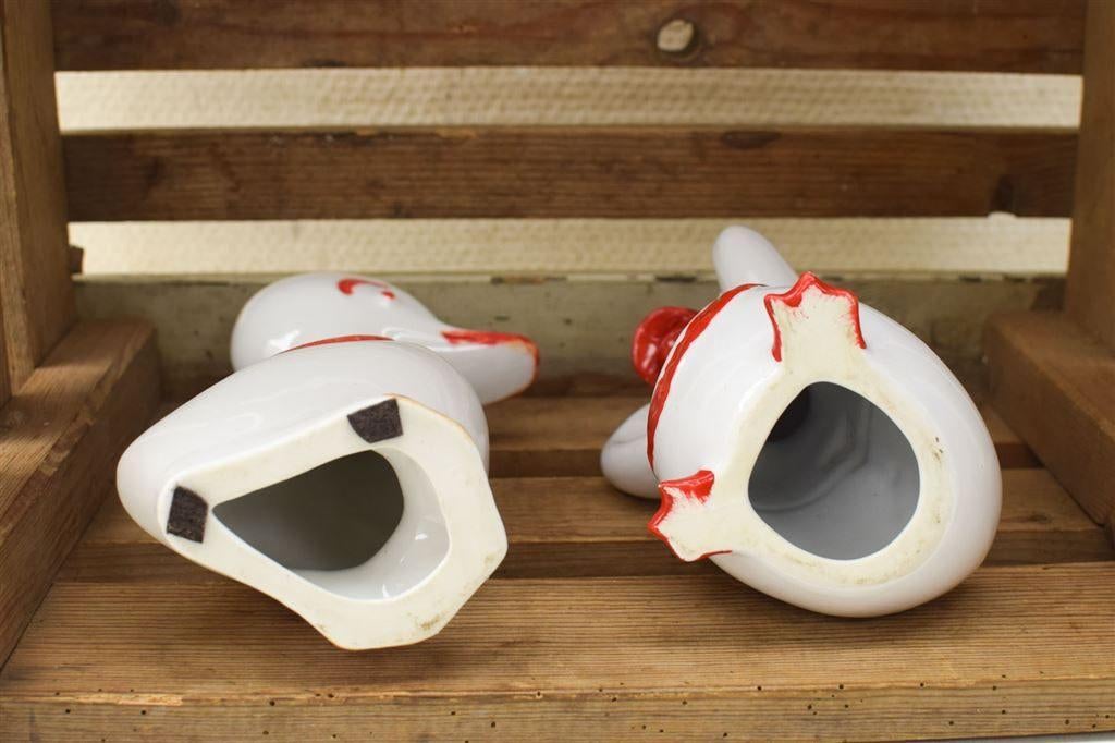 2 stuks porseleinen beeldjes van eendjes 45198