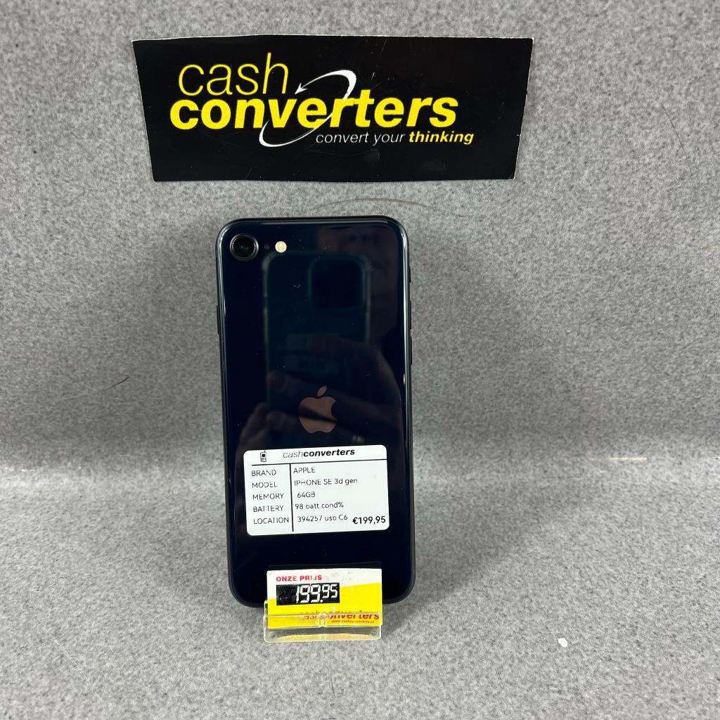 Apple Iphone SE 3e gen | 64GB | 98% batt | usb | 394257, Gebruikt, Blauw, Ophalen of Verzenden, 98 %