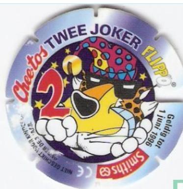 2 Joker flippo paarse poot achterzijde, Ophalen of Verzenden, Joker, Losse flippo's