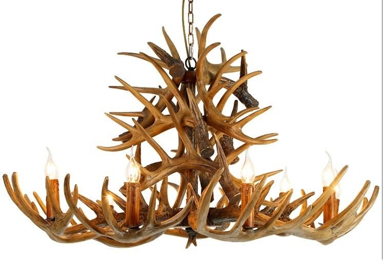 Grote nieuwe gewei kroonluchter doorsnede 110cm, Ophalen, Nieuw, Landelijk