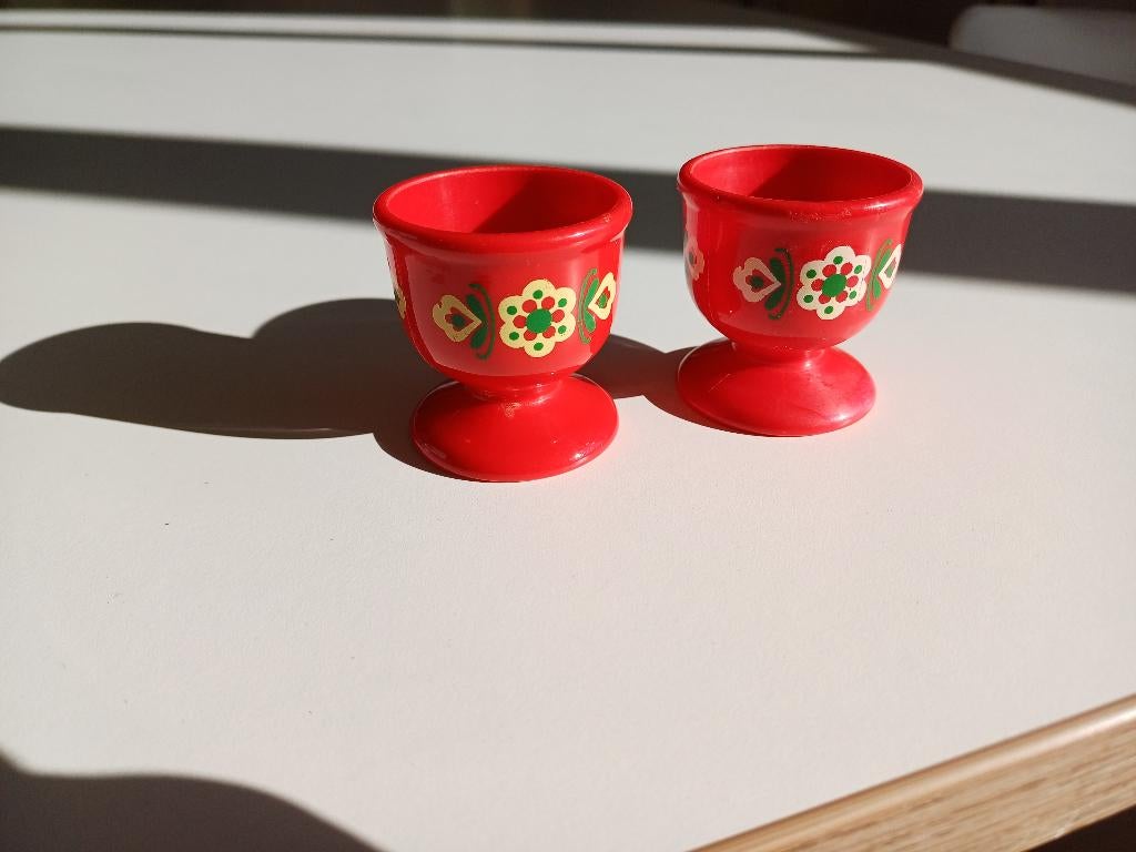 Vintage retro emsa eierdopjes 2 stuks, Ophalen of Verzenden, Gebruikt