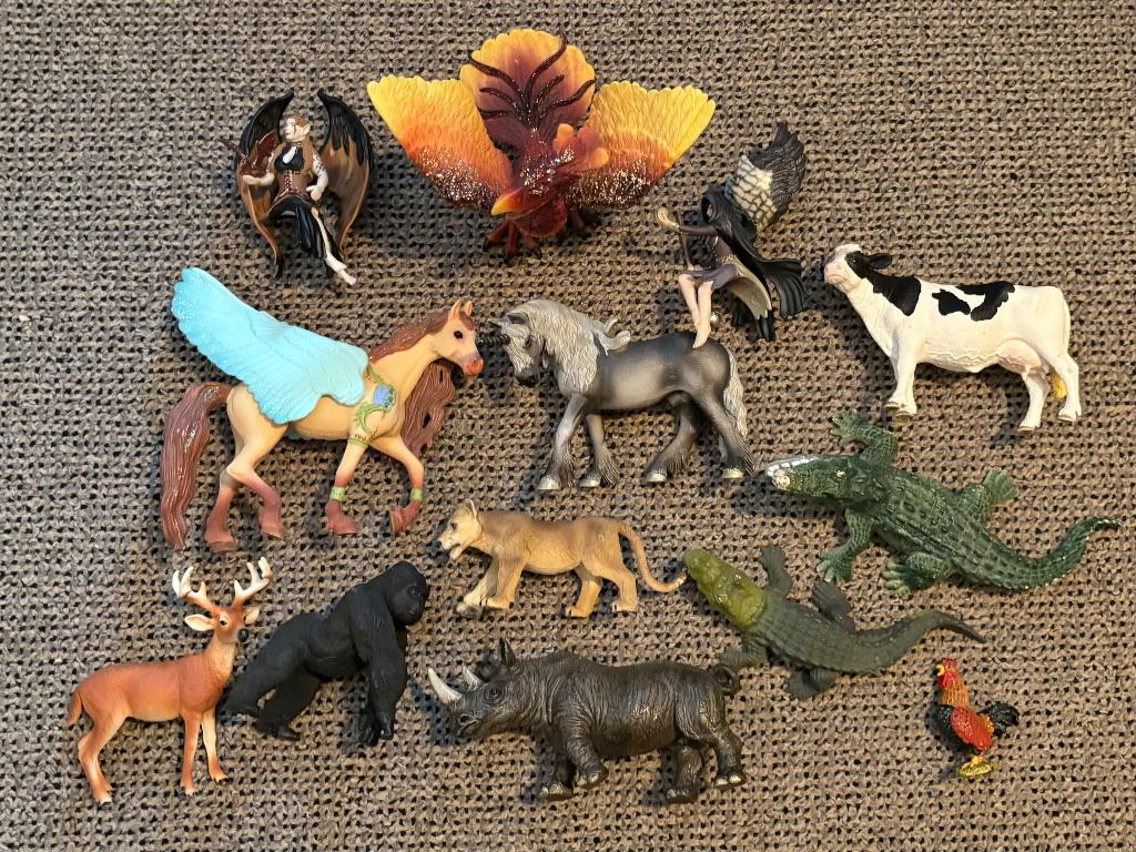 Schleich dieren met paarden en elfen, Verzamelen, Poppetjes en Figuurtjes, Ophalen of Verzenden, Zo goed als nieuw
