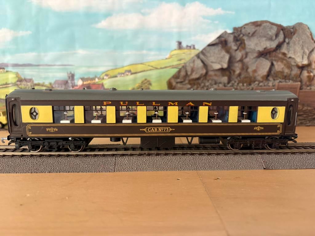 Wrenn 4x Engelse pullman rijtuigen, Hobby en Vrije tijd, Modeltreinen | H0, Overige merken, Treinset, Gelijkstroom, Verzenden