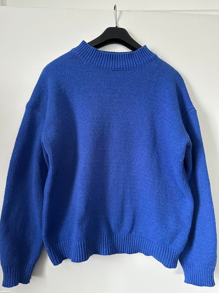 Kobalt blauwe acrylic trui maat M, Kleding | Dames, Ophalen of Verzenden, Zo goed als nieuw, Maat 38/40 (M), Blauw