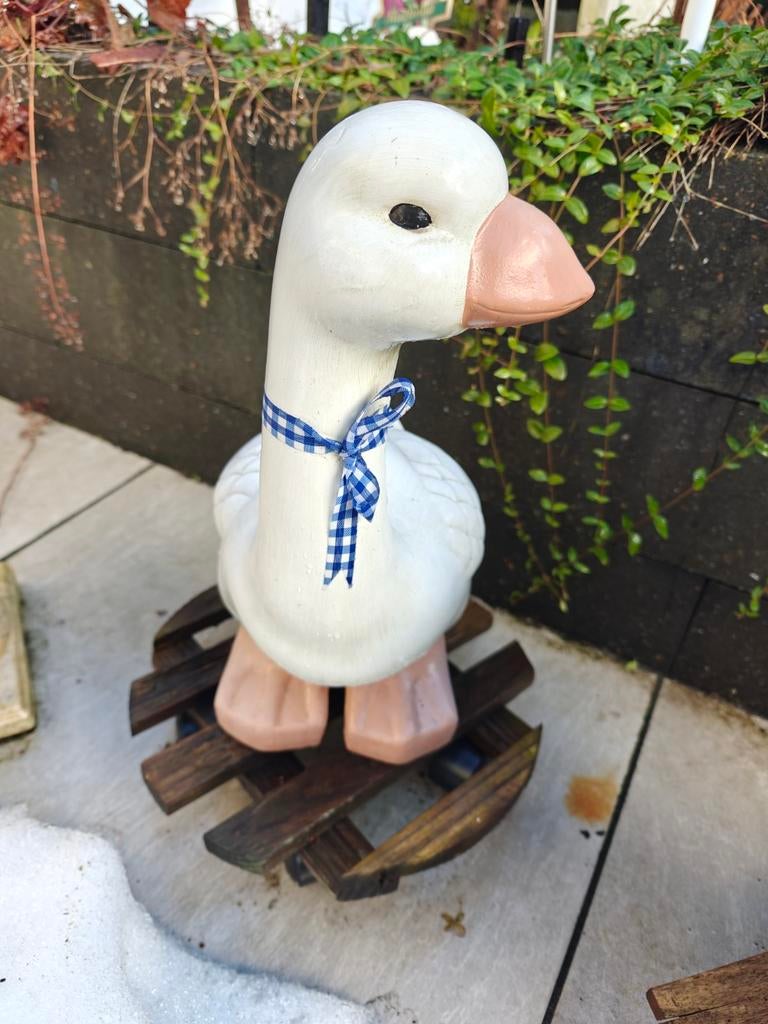 Tuinbeeld gans, Ophalen, Gebruikt, Steen, Dierenbeeld