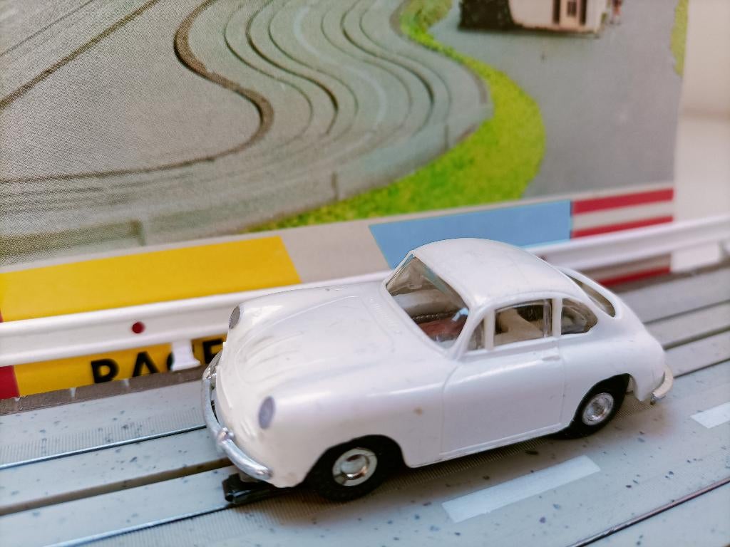 Faller AMS 4822 Porsche 356 wit, Ophalen of Verzenden, Gebruikt, Elektrisch, Overige merken