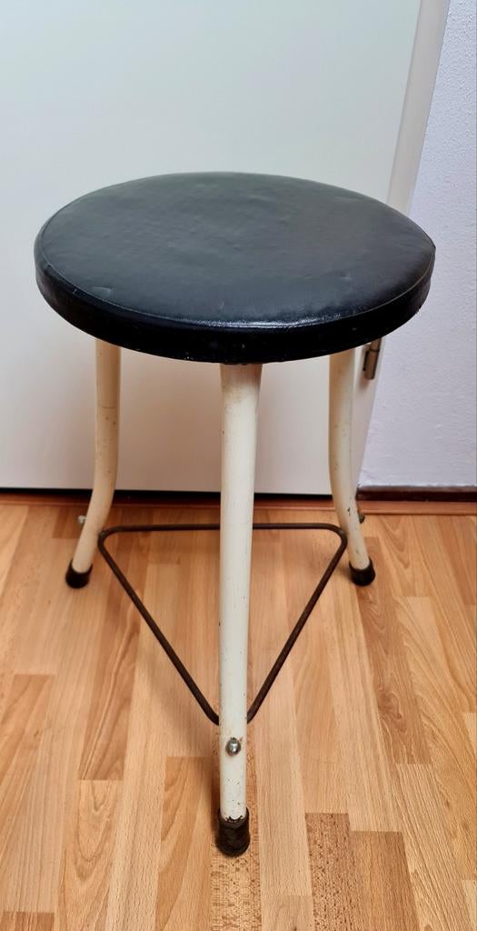 Brabantia kruk plantentafel vintage jaren 60 metaal + skai, Huis en Inrichting, Krukjes, Gebruikt, Staal, Ophalen