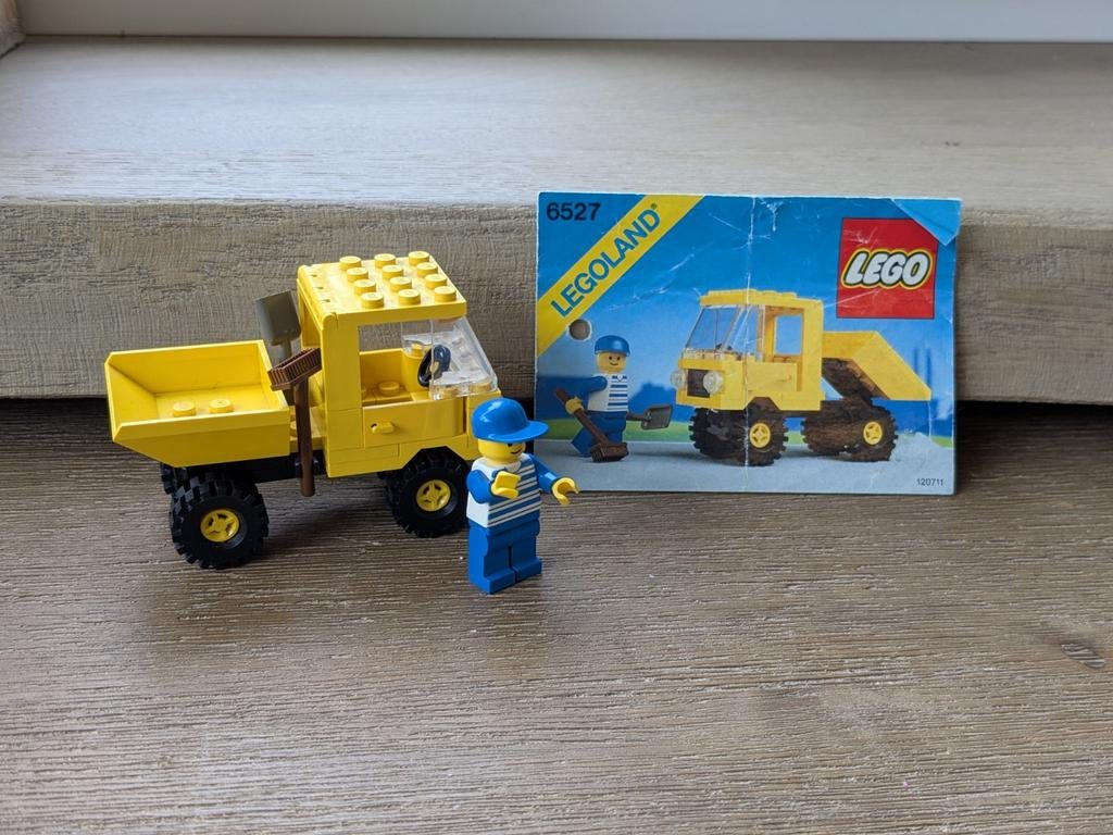 Vintage LEGO Set 6527 – Bouwvoertuig met minifiguur (Legolan, Ophalen of Verzenden, Gebruikt, Complete set, Lego