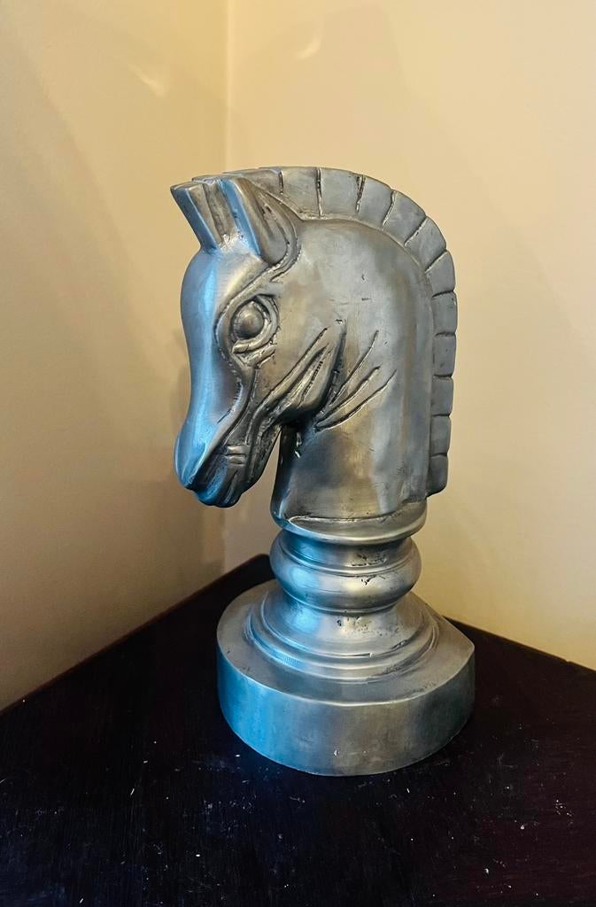 TINNNEN BOEKENSTEUN  Paardenhoofd, Ophalen