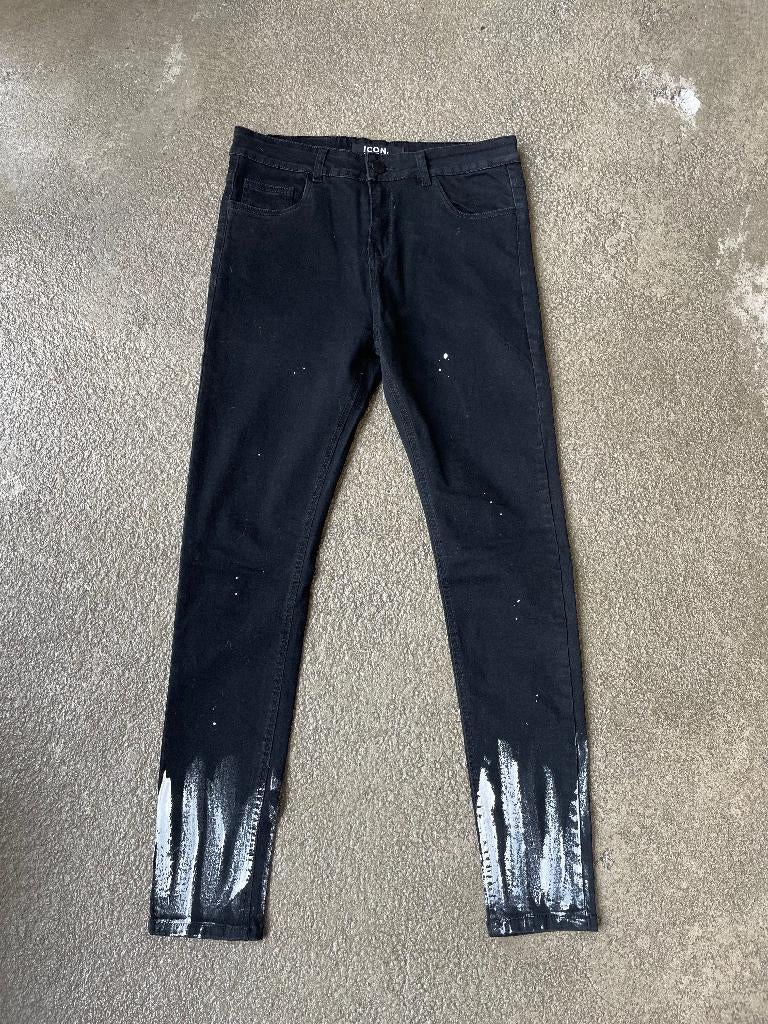 Icon Amsterdam Jeans maat 32 - verf, Kleding | Heren, Spijkerbroeken en Jeans, Zo goed als nieuw, W32 (confectie 46) of kleiner