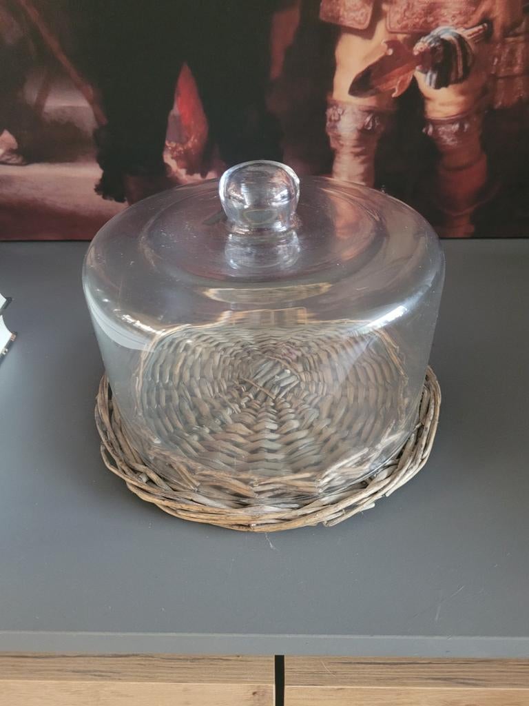 Mooie stolp met rieten onderzetter - alleen ophalen, Huis en Inrichting, Ophalen, Gebruikt