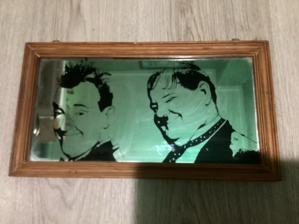 Vintage Laurel en Hardy, Dikke en Dunne Spiegel, Ophalen of Verzenden