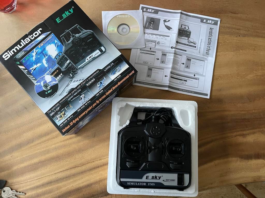 E-sky Vliegsimulator Helicopter - Compleet!, Overige merken, Gebruikt, Ophalen of Verzenden, Groter dan 1:32