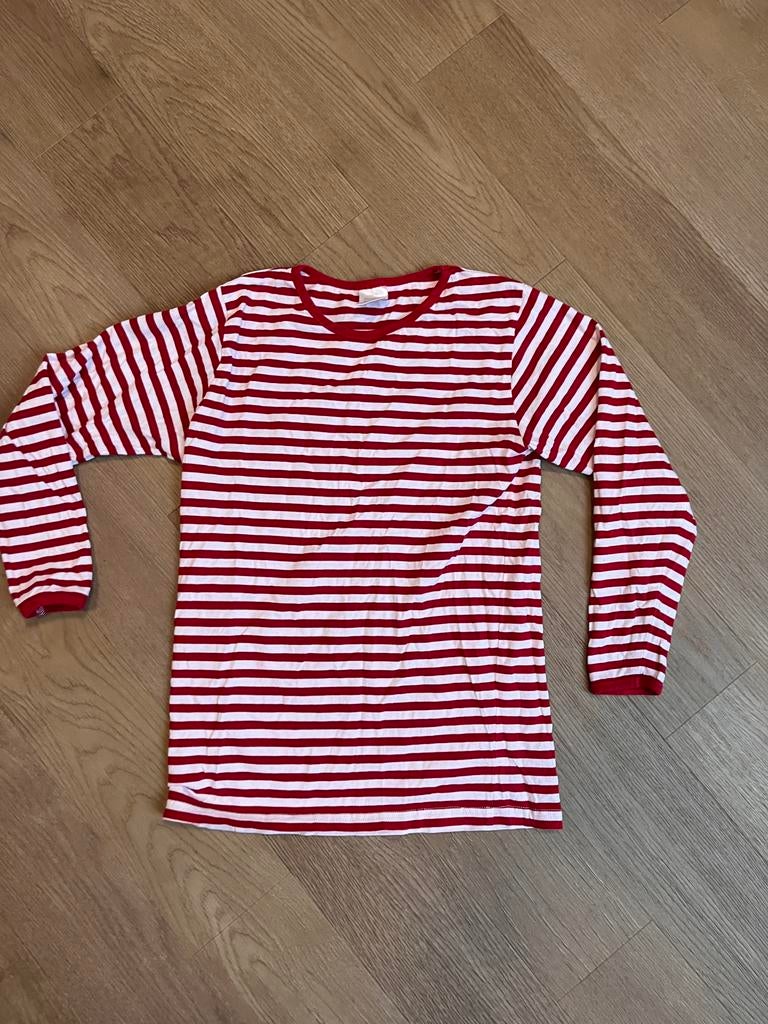 Rood wit gestreept matrozen dorus shirt mt 164 Carnaval, Kinderen en Baby's, Ophalen of Verzenden, 158 t/m 164, Jongen of Meisje