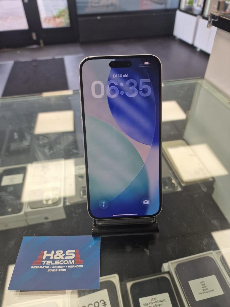 iPhone 15 plus Blauw 2 jaar garantie 128 GB alle od orgineel, 128 GB, Wit, Ophalen of Verzenden, Zo goed als nieuw