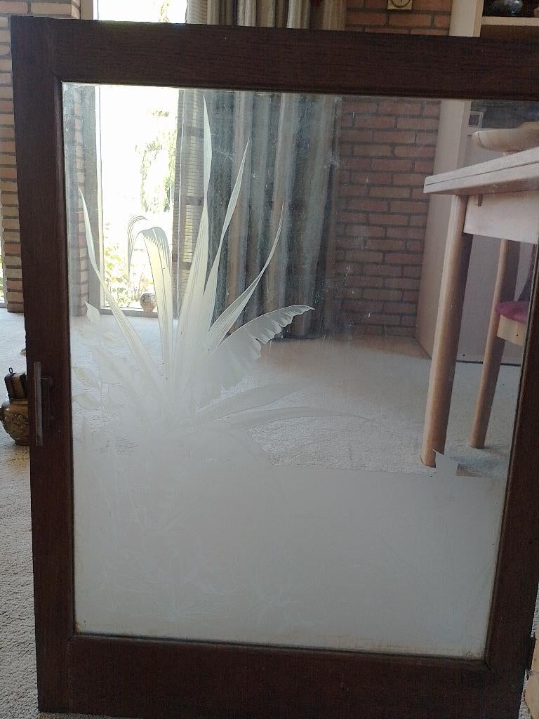 Raam bewerkt met kozijn, Raamkozijn, 75 tot 150 cm, Hout, Ophalen